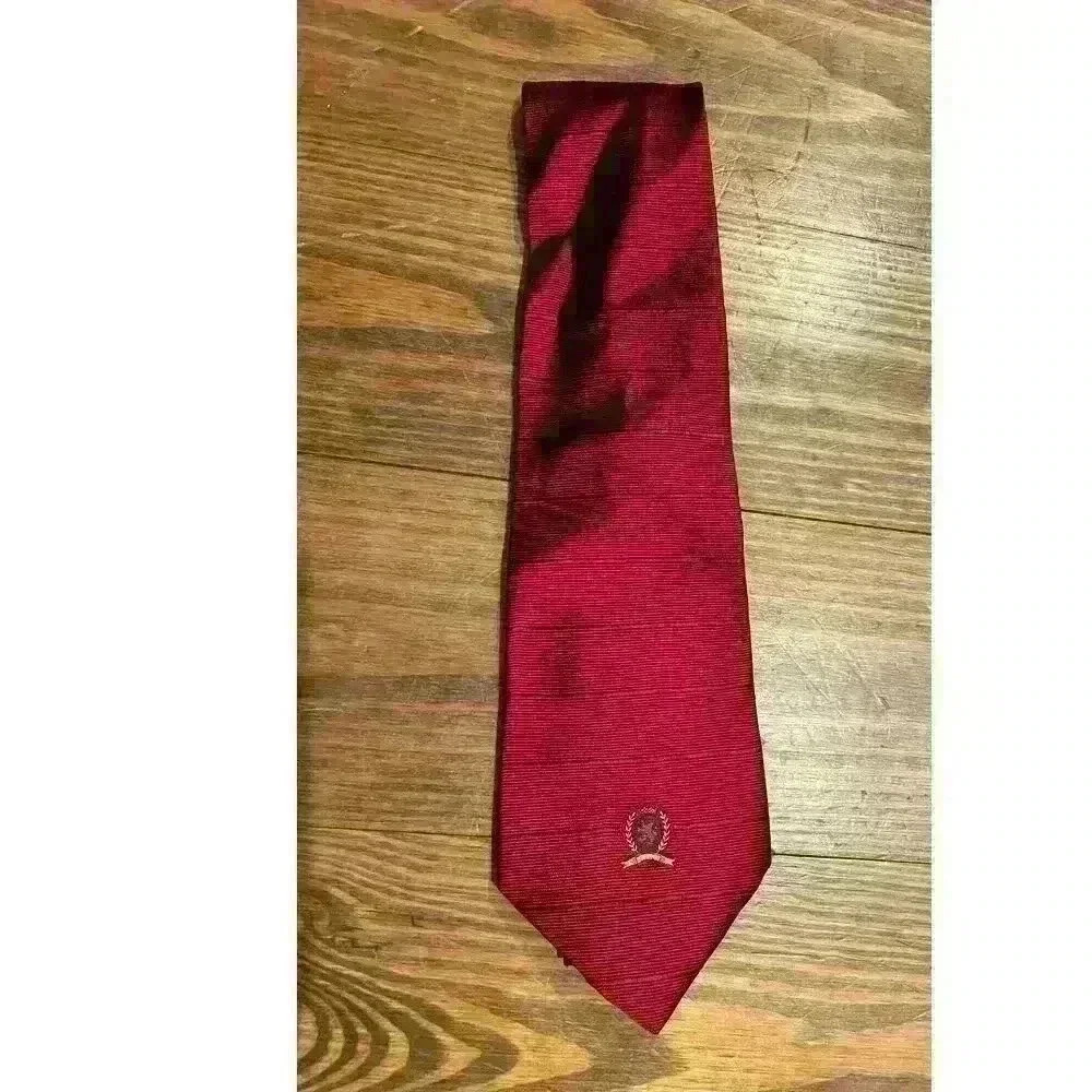 Vintage Tommy Hilfiger Crest Red Solid Tie